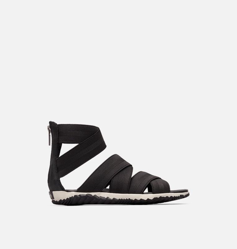 Sorel Kadın Out N About™ Plus Strap Flat - Sandalet Siyah - 139-SRXJYV